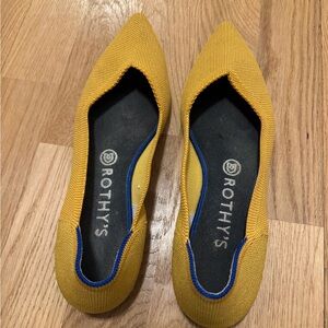 Rothy's Mustard Yellow Flats in Excellent Condition
